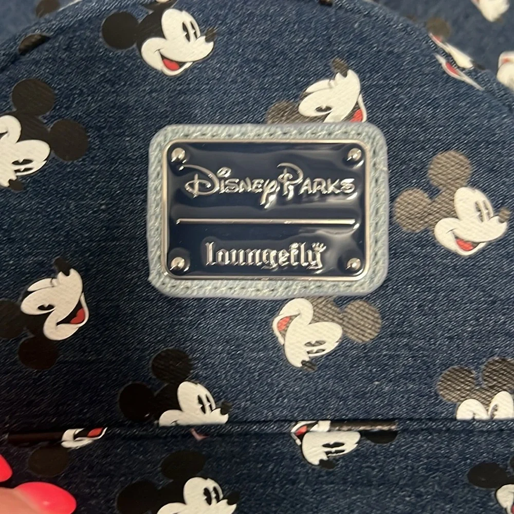 Disney Parks Denim Mickey Loungefly! - Picture 6 of 6